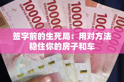 济南签字前的生死局：用对方法稳住你的房子和车