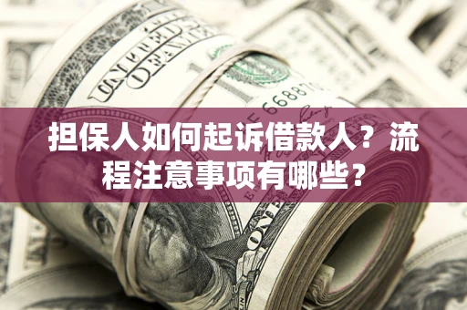 济南担保人如何起诉借款人？流程注意事项有哪些？